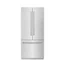 ZLINE 36-Inch 19.6 Cu. Ft. French Door Built-In Bottom Freezer Refrigerator with Water Dispenser and Ice Maker in Satin Stainless Steel with Graphite Gray Interior (GRBIV-SN-36)