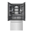 ZLINE 36-Inch 19.6 Cu. Ft. French Door Built-In Bottom Freezer Refrigerator with Water Dispenser and Ice Maker in Satin Stainless Steel with Graphite Gray Interior (GRBIV-SN-36)