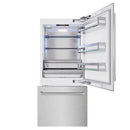 ZLINE 36-Inch 19.8 Cu. Ft. Built-In Bottom Freezer Refrigerator with Water Dispenser and Ice Maker in Satin Stainless Steel (RBIT-SN-36)