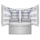 ZLINE 72-Inch 39.6 Cu. Ft. French Door Built-In Bottom Freezer Refrigerator with Water Dispensers and Ice Makers in Satin Stainless Steel (RBIT-SN-72)