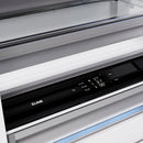 ZLINE Autograph Edition 72-Inch 39.6 Cu. Ft. French Door Built-In Bottom Freezer Refrigerator with Water Dispensers and Ice Makers in Satin Stainless Steel and Matte Black Accents (RBITZ-SN-72-MB)