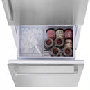 ZLINE 30-Inch 16.1 cu. ft. Built-In 2-Door Bottom Freezer Refrigerator with Internal Water and Ice Dispenser in Satin Stainless Steel Fingerprint Resistant Stainless Steel (RBIV-SN-30)