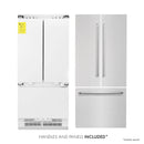 ZLINE 36-Inch 19.6 cu. ft. Built-In 2-Door Bottom Freezer Refrigerator with Internal Water and Ice Dispenser in Satin Stainless Steel Fingerprint Resistant Stainless Steel (RBIV-SN-36)