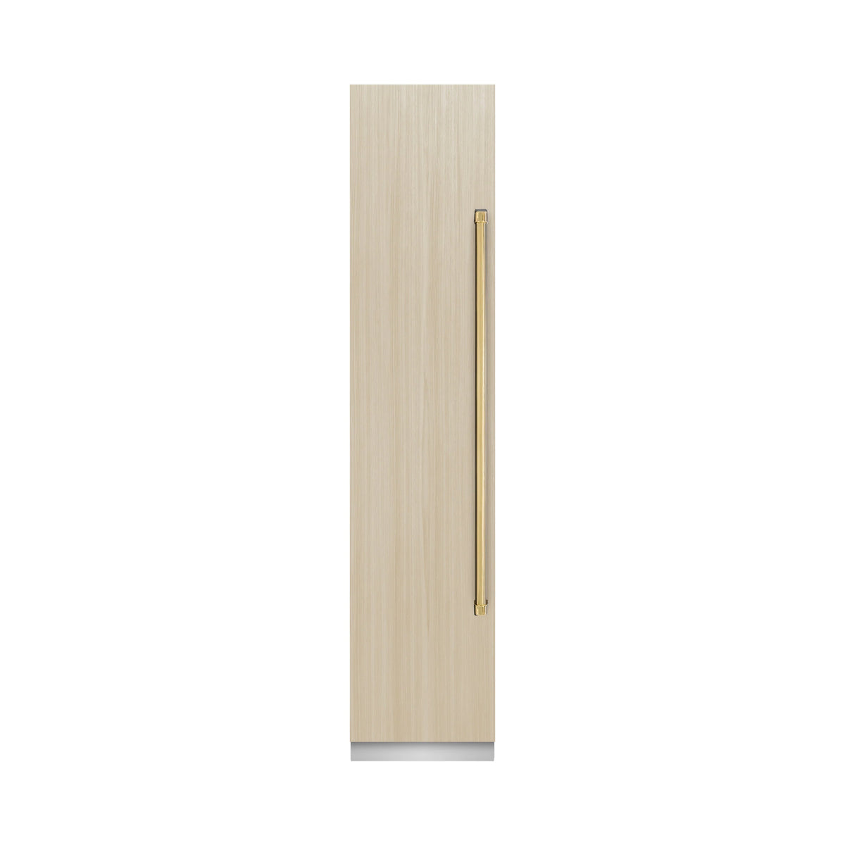 Panel-ready door insert with vertical polished gold handle