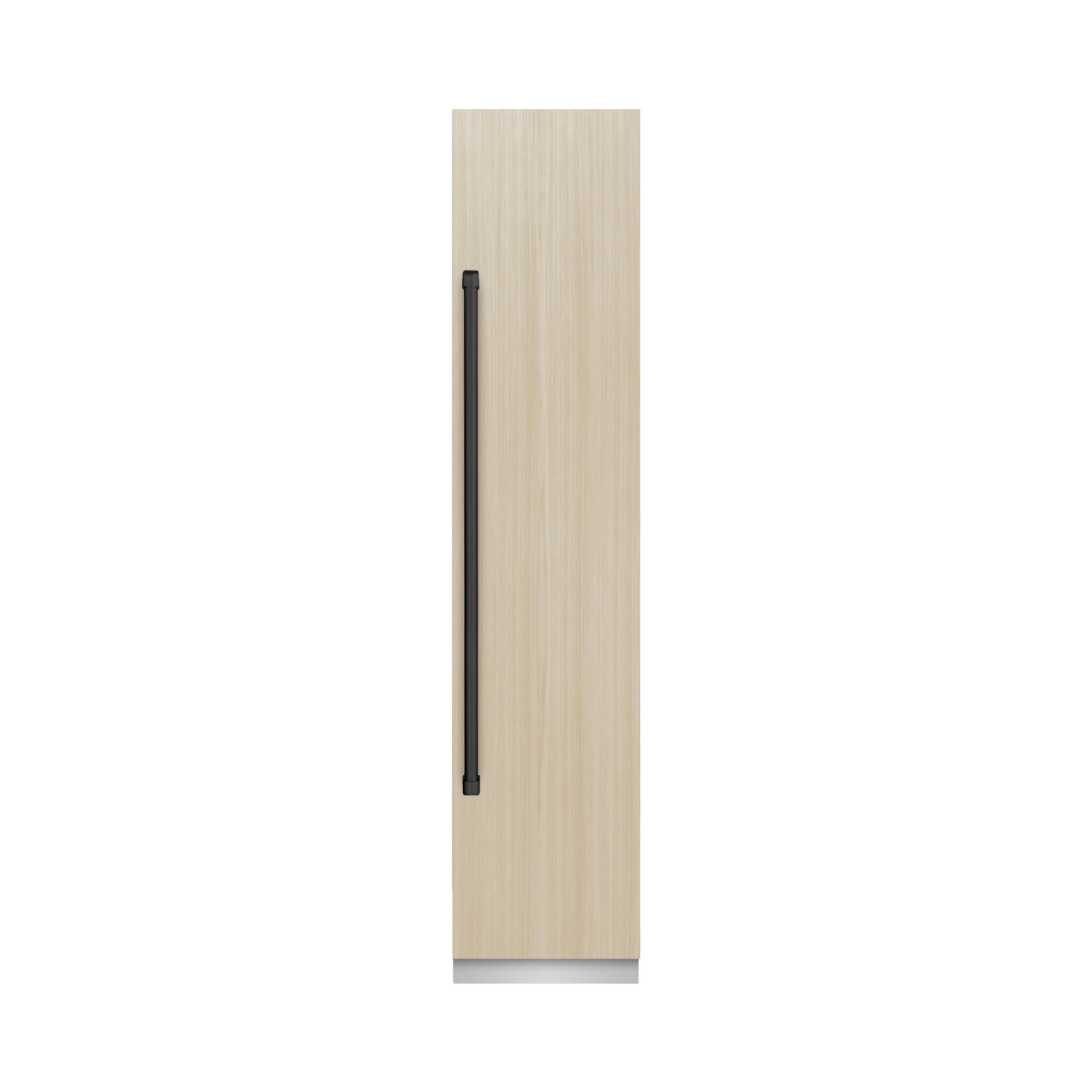 Panel frame kit panel-ready side trim in light wood finish with long handle