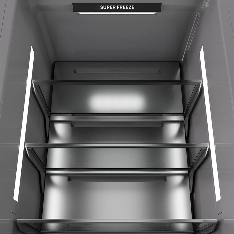ZLINE 54-Inch Column 16.7 Cu. Ft. Refrigerator and 12.4 Cu. Ft. Freezer in Panel Ready with Matte Black Accent