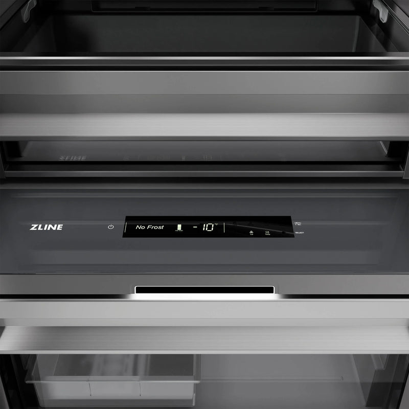 ZLINE 54-Inch Column 16.7 Cu. Ft. Refrigerator and 12.4 Cu. Ft. Freezer in Panel Ready with Matte Black Accent