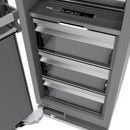 ZLINE Autograph Edition 30-Inch 16.7 Cu. Ft. Panel Ready Column Refrigerator with Graphite Gray Interior and Champagne Bronze Accents (RBCRVZ-30-CB)