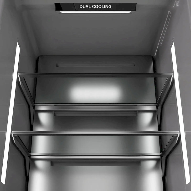 ZLINE Autograph Edition 30-Inch 16.7 Cu. Ft. Panel Ready Column Refrigerator with Graphite Gray Interior and Champagne Bronze Accents (RBCRVZ-30-CB)