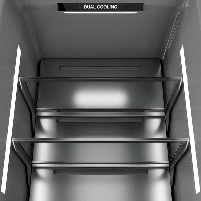 ZLINE 54-Inch Column 16.7 Cu. Ft. Refrigerator and 12.4 Cu. Ft. Freezer in Panel Ready with Matte Black Accent