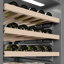 ZLINE Autograph Edition 18-Inch 9.0 Cu. Ft. Triple Zone 68 Bottle Panel Ready Left Hinge Column Wine Cooler with Polished Gold Accents (RBCWVLZ-18-G)