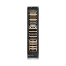 ZLINE Autograph Edition 18-Inch 9.0 Cu. Ft. Triple Zone 68 Bottle Panel Ready Left Hinge Column Wine Cooler with Matte Black Accents (RBCWVLZ-18-MB)