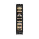 ZLINE Autograph Edition 18-Inch 9.0 Cu. Ft. Triple Zone 68 Bottle Panel Ready Right Hinge Column Wine Cooler with Polished Gold Accents (RBCWVRZ-18-G)