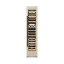 ZLINE Autograph Edition 18-Inch 9.0 Cu. Ft. Triple Zone 68 Bottle Panel Ready Right Hinge Column Wine Cooler with Matte Black Accents (RBCWVRZ-18-MB)