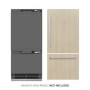 ZLINE 36-Inch 19.8 Cu. Ft. Built-In Bottom Freezer Refrigerator with Water Dispenser and Ice Maker with Graphite Gray Interior in Panel Ready (GRBIT-36)