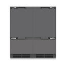 ZLINE 72-Inch 39.6 Cu. Ft. French Door Built-In Bottom Freezer Refrigerator with Water Dispensers and Ice Makers in Panel Ready with Graphite Gray Interior (GRBIT-72)