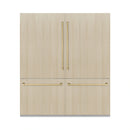 ZLINE Autograph Edition 72-Inch 39.6 Cu. Ft. French Door Built-In Bottom Freezer Refrigerator with Water Dispensers and Ice Makers in Panel Ready with Graphite Gray Interior and Champagne Bronze Accents (GRBITZ-72-CB)