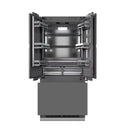 ZLINE 36-Inch 19.6 Cu. Ft. French Door Built-In Bottom Freezer Refrigerator with Water Dispenser and Ice Maker with Graphite Gray Interior in Panel Ready (GRBIV-36)