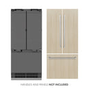 ZLINE 36-Inch 19.6 Cu. Ft. French Door Built-In Bottom Freezer Refrigerator with Water Dispenser and Ice Maker with Graphite Gray Interior in Panel Ready (GRBIV-36)