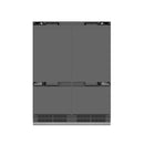 ZLINE 60-Inch 32.2 Cu. Ft. French Door Built-In Bottom Freezer Refrigerator with Water Dispensers and Ice Makers  in Panel Ready with Graphite Gray Interior (GRBIV-60)