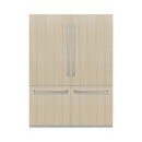 ZLINE 60-Inch 32.2 Cu. Ft. French Door Built-In Bottom Freezer Refrigerator with Water Dispensers and Ice Makers  in Panel Ready with Graphite Gray Interior (GRBIV-60)