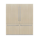 ZLINE 72-Inch 39.6 Cu. Ft. French Door Built-In Bottom Freezer Refrigerator with Water Dispensers and Ice Makers in Panel Ready (RBIT-72)