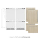 ZLINE 72-Inch 39.6 Cu. Ft. French Door Built-In Bottom Freezer Refrigerator with Water Dispensers and Ice Makers in Panel Ready (RBIT-72)