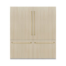 ZLINE Autograph Edition 72-Inch 39.6 Cu. Ft. French Door Built-In Bottom Freezer Refrigerator with Water Dispensers and Ice Makers in Panel Ready and Champagne Bronze Accents (RBITZ-72-CB)