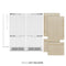 ZLINE Autograph Edition 72-Inch 39.6 Cu. Ft. French Door Built-In Bottom Freezer Refrigerator with Water Dispensers and Ice Makers in Panel Ready and Champagne Bronze Accents (RBITZ-72-CB)