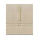 ZLINE Autograph Edition 72-Inch 39.6 Cu. Ft. French Door Built-In Bottom Freezer Refrigerator with Water Dispensers and Ice Makers in Panel Ready and Polished Gold Accents (RBITZ-72-G)