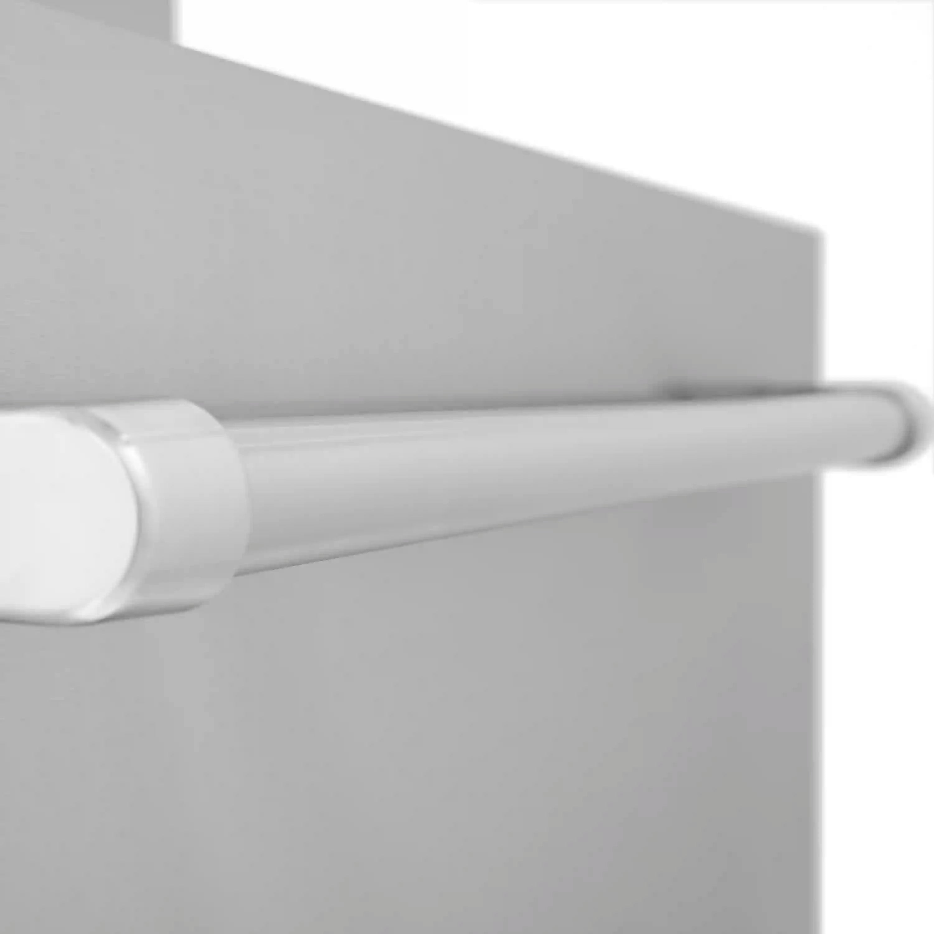White refrigerator handle detail on the door edge