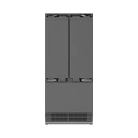 ZLINE 36-Inch 19.6 cu. ft. Panel Ready French Door Built-In Bottom Freezer Refrigerator with Water Dispenser and Ice Maker with Stainless Steel Interior (SRBIV-36)