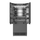 ZLINE 36-Inch 19.6 cu. ft. Panel Ready French Door Built-In Bottom Freezer Refrigerator with Water Dispenser and Ice Maker with Stainless Steel Interior (SRBIV-36)