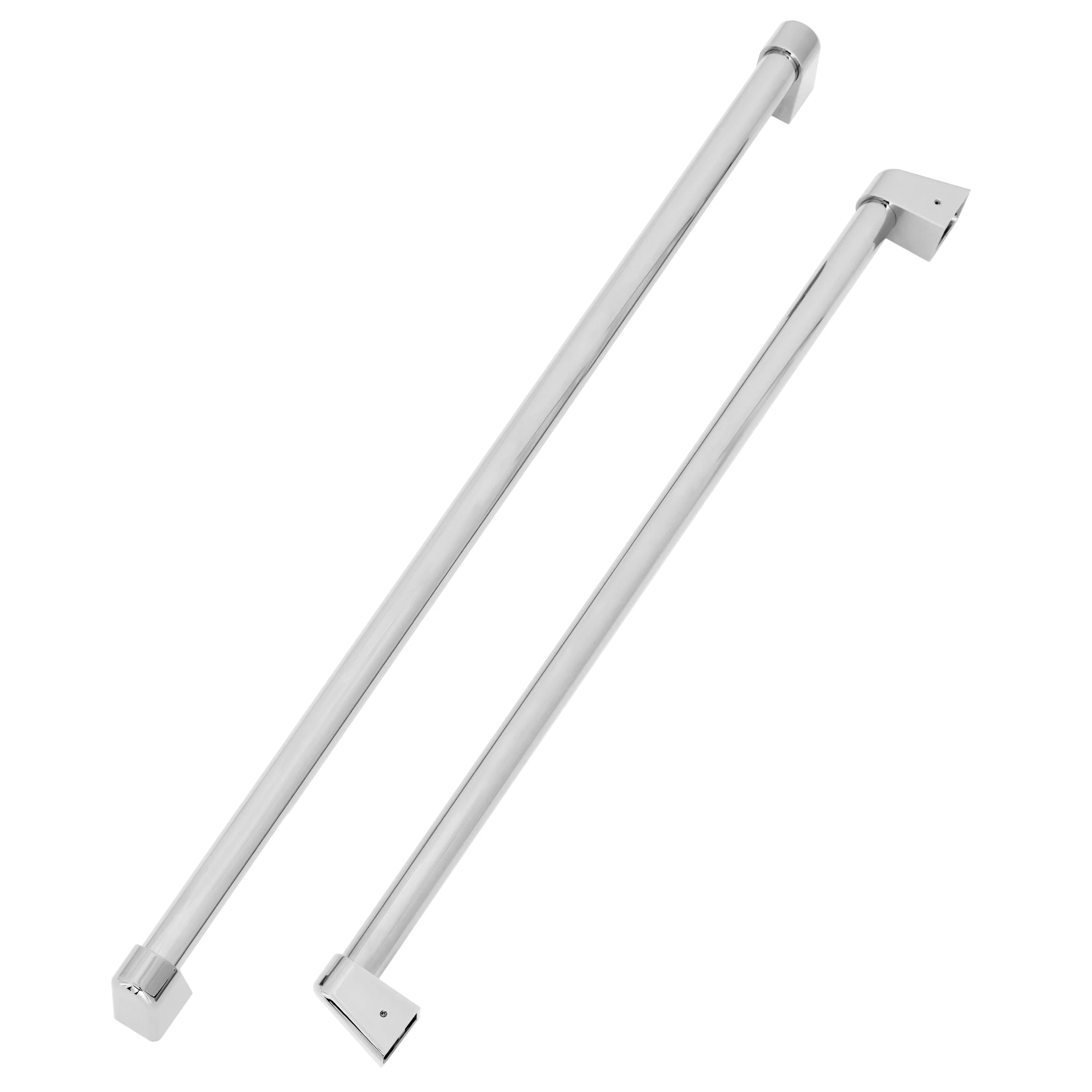 Panel-ready stainless steel refrigerator handles, two long bars