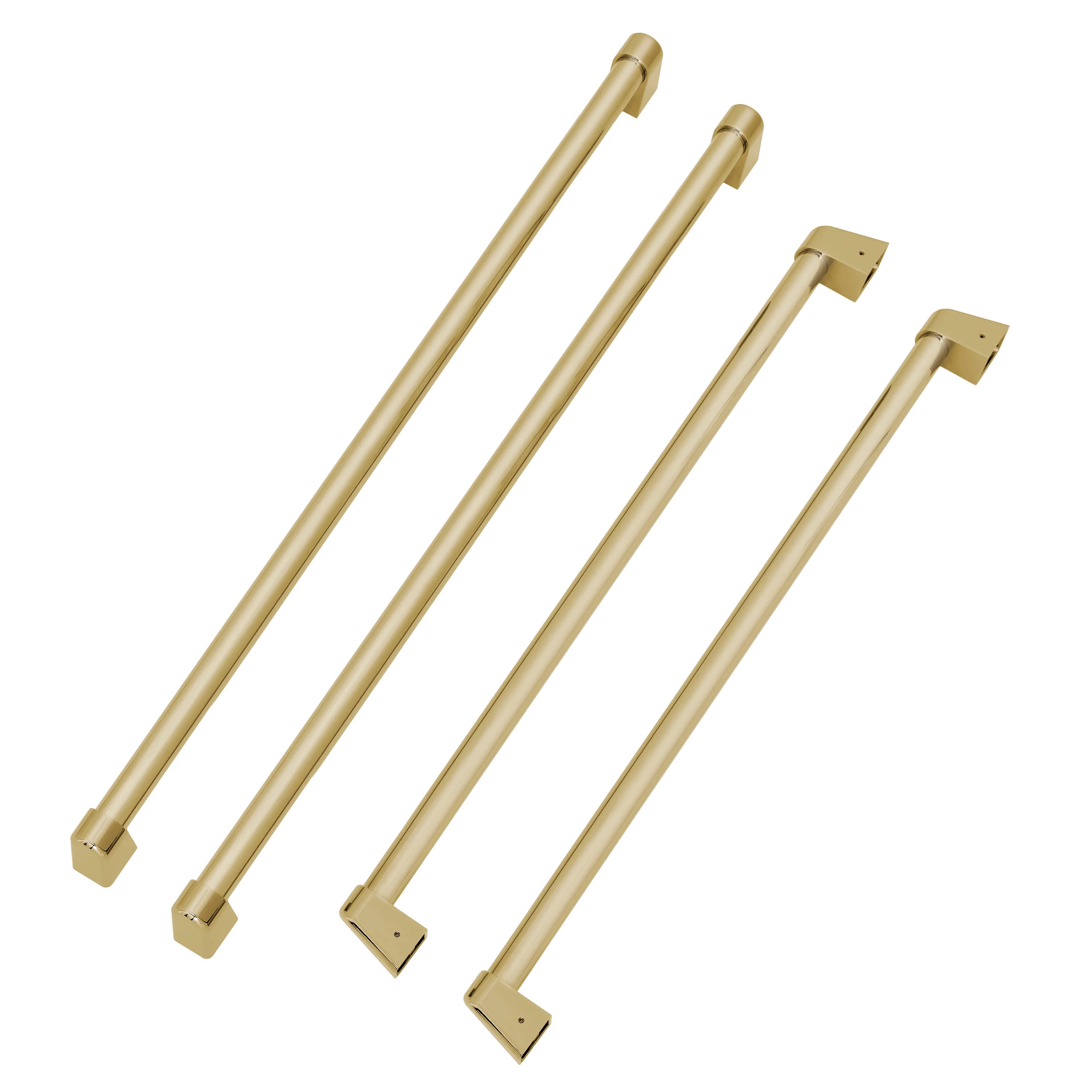 ZLINE built-in refrigerator handle set, champagne bronze bar handles with end brackets