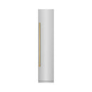 ZLINE Autograph Edition 18-Inch 8.6 Cu. Ft. Right Hinge Column Freezer in Stainless Steel with Graphite Gray Interior and Polished Gold Accents (RCFVRZ-30418-G)