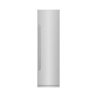 ZLINE 24-Inch 12.5 Cu. Ft. Column Refrigerator in Stainless Steel with Graphite Gray Interior (RCRV-304-24)