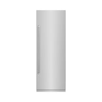 ZLINE 30-Inch 16.7 Cu. Ft. Column Refrigerator in Stainless Steel with Graphite Gray Interior (RCRV-304-30)