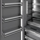 ZLINE Autograph Edition 30-Inch 16.7 Cu. Ft. Column Refrigerator in Stainless Steel with Graphite Gray Interior and Champagne Bronze Accents (RCRVZ-30430-CB)