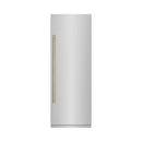 ZLINE 54-Inch Column 16.7 Cu. Ft. Refrigerator and 12.4 Cu. Ft. Freezer in Stainless Steel with Champagne Bronze Accent