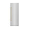 ZLINE Autograph Edition 30-Inch 16.7 Cu. Ft. Column Refrigerator in Stainless Steel with Graphite Gray Interior and Polished Gold Accents (RCRVZ-30430-G)
