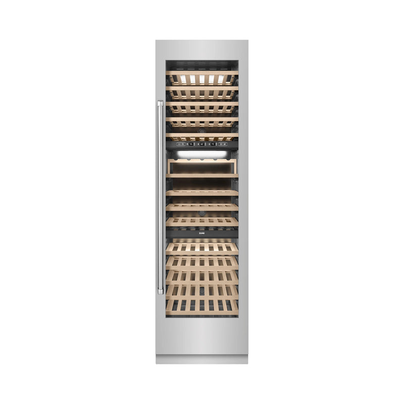 ZLINE 24-Inch 12.4 Cu. Ft. Triple Zone 100 Bottle Column Wine Cooler in Stainless Steel (RCWV-304-24)