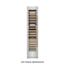 ZLINE Autograph Edition 18-Inch 9.0 Cu. Ft. Triple Zone 68 Bottle Left Hinge Column Wine Cooler in Stainless Steel with Champagne Bronze Accents (RCWVLZ-30418-CB)