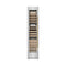 ZLINE Autograph Edition 18-Inch 9.0 Cu. Ft. Triple Zone 68 Bottle Left Hinge Column Wine Cooler in Stainless Steel with Champagne Bronze Accents (RCWVLZ-30418-CB)
