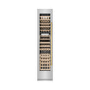 ZLINE Autograph Edition 18-Inch 9.0 Cu. Ft. Triple Zone 68 Bottle Left Hinge Column Wine Cooler in Stainless Steel with Polished Gold Accents (RCWVLZ-30418-G)