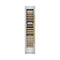 ZLINE Autograph Edition 18-Inch 9.0 Cu. Ft. Triple Zone 68 Bottle Left Hinge Column Wine Cooler in Stainless Steel with Polished Gold Accents (RCWVLZ-30418-G)