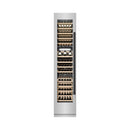 ZLINE Autograph Edition 18-Inch 9.0 Cu. Ft. Triple Zone 68 Bottle Left Hinge Column Wine Cooler in Stainless Steel with Matte Black Accents (RCWVLZ-30418-MB)