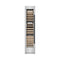 ZLINE Autograph Edition 18-Inch 9.0 Cu. Ft. Triple Zone 68 Bottle Left Hinge Column Wine Cooler in Stainless Steel with Matte Black Accents (RCWVLZ-30418-MB)