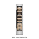 ZLINE Autograph Edition 18-Inch 9.0 Cu. Ft. Triple Zone 68 Bottle Right Hinge Column Wine Cooler in Stainless Steel with Matte Black Accents (RCWVRZ-30418-MB)
