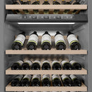 ZLINE Autograph Edition 24-Inch 12.4 Cu. Ft. Triple Zone 100 Bottle Column Wine Cooler in Stainless Steel and Champagne Bronze Accents (RCWVZ-304-24-CB)